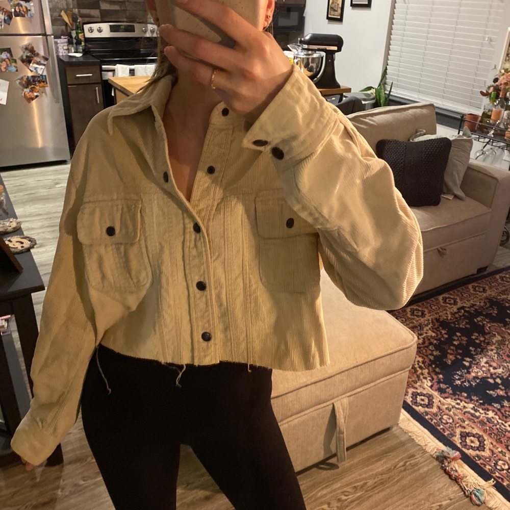 Cropped Corduroy Jacket